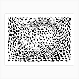 Abstract Black And White Pattern 2 Art Print