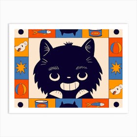 Cheeky Cat Art Print