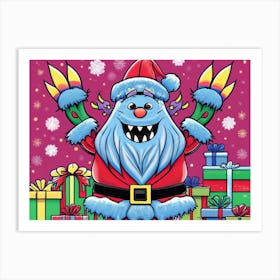 Santa Claws Art Print