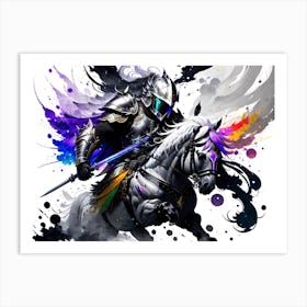 Knight On Horseback Art Print