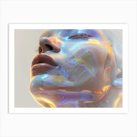 Holographic Face 1 Art Print