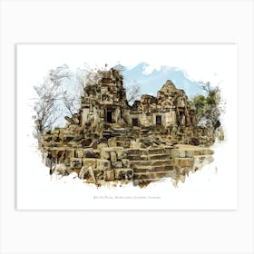 Wat Ek Phnom, Northwestern Cambodia, Cambodia Art Print