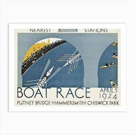 Vintage Sports Boat Race 1924 Art Print