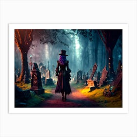 Gothic Zombie Princess Art Print