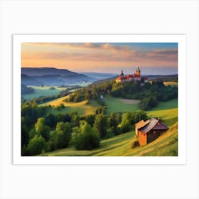 Sunset In Slovakia Art Print