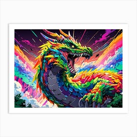 Rainbow Dragon 1 Art Print