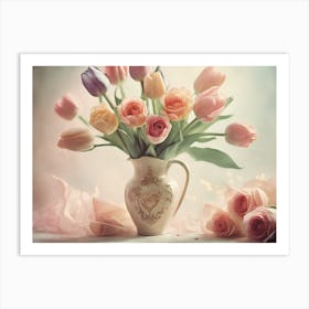 Tulips In A Vase Art Print