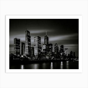 Cityscape At Night Art Print