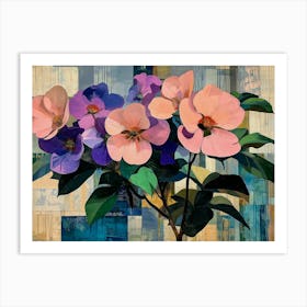 Flowers On The Wall Art Print