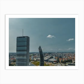 Aerial view of City Life Milano, Three Towers, bird view , Three Towers, bird view Art Print