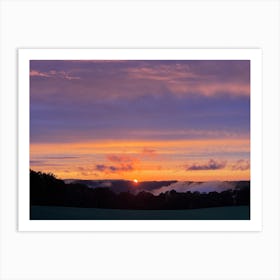 Sunrise Over A Field 1 Art Print