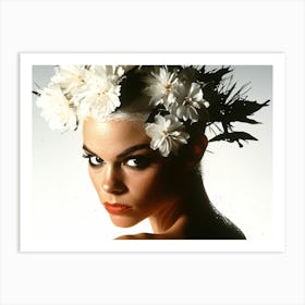 Woman with Flower Crown Art Print