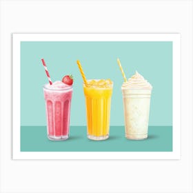 Smoothies Art Print