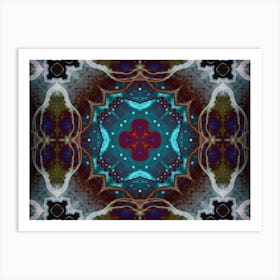 Sky Blue Indigo Pattern And Texture 2 Art Print