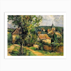 Sunlit Orchard Painting Inspired By Paul Cezanne Art Print