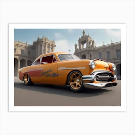 Custom Car In Butterscotch Trim Detail Art Print