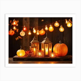 Autumn Lanterns Art Print