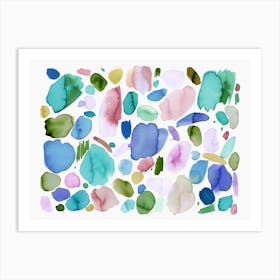 Color Joy Multicolored Blue Art Print