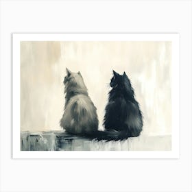 Minimalist Cats 1 Art Print