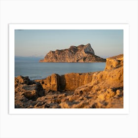 Peñón de Ifach, cliffs and the Mediterranean at sunrise Art Print