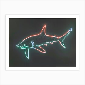 Neon Thresher Shark  5 Art Print