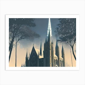 Church In The Snow Art Print