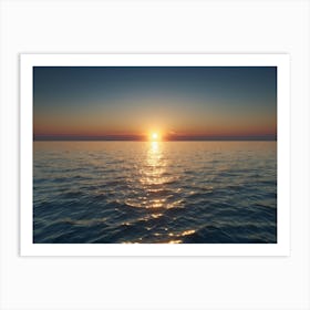 Sunrise Over The Ocean Art Print