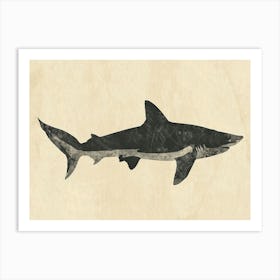 Wobbegong Shark Silhouette 3 Art Print