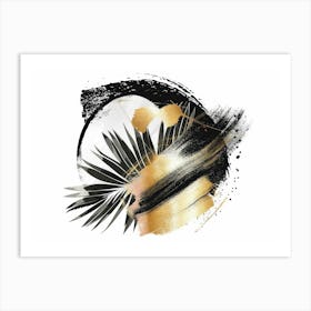 Gold And Black Painting 11 Art Print