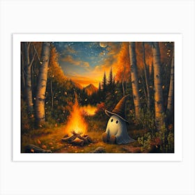 Ghost Campfire Art Print