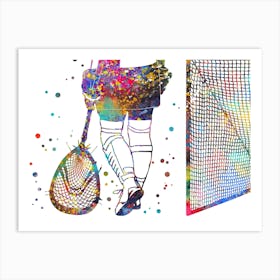 Lacrosse Goalie Girl Art Print