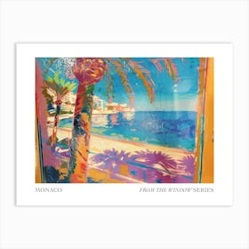 Monaco From The Window Series Poster Painting 4 Art Print