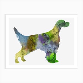 Watercolor English Setter Dog Art Print