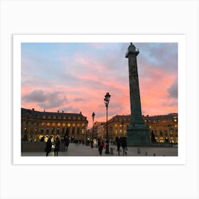 November Evening in Paris, France Art Print