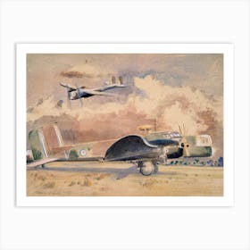 Whitley Bombers Sunning, Paul Nash Art Print