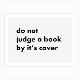 Do Not Judge Book Art Print