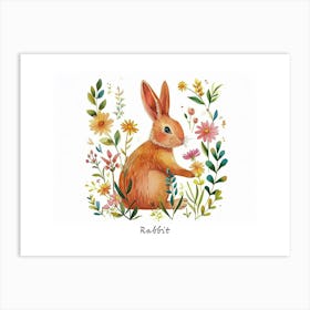 Little Floral Rabbit 1 Poster Art Print