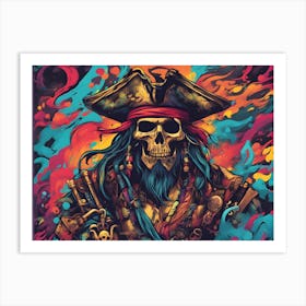 Pirates of Caribbean illustration Art Print