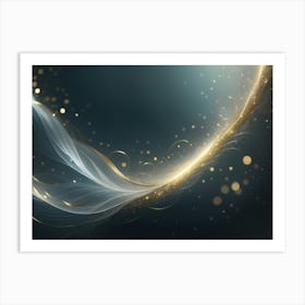 Sparkling golden waves in the sea Art Print