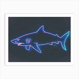 Neon Isistius Genus Shark 1 Art Print