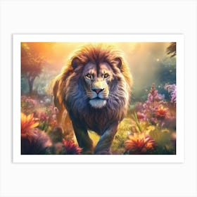 Majestic Lion 03 - AfriDesigns Art Print