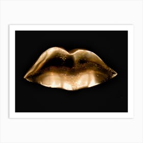 Gold Lips Art Print