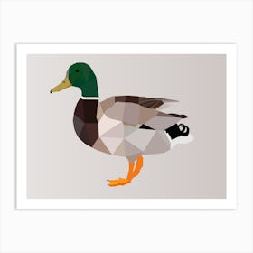 Duck Low Poly Art Art Print