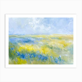 Blue And Yellow 7 Art Print