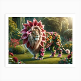 Beautiful Lion-Flower Fatasy Art Print