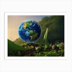 Earth In The Grass Art Print