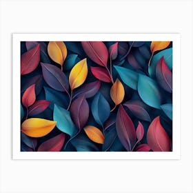 Abstract Leaves 7 Art Print