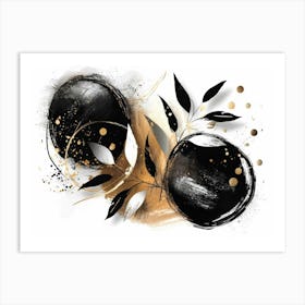 Black And Gold 70 Art Print