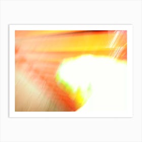 Abstract Motion Blur Glowing Colors Art Print