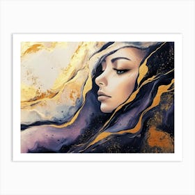 Abstract Women's Face Art Print